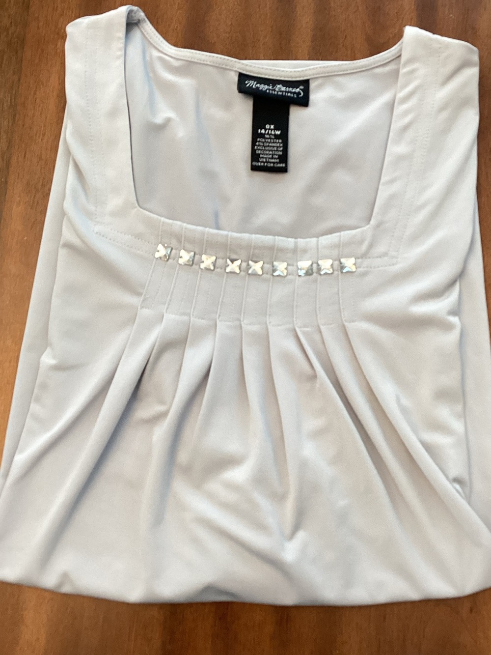 Maggie Barnes Essentials Ladies Light Gray Dress Top Size OX